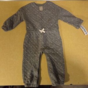 Carter's Gray Quilted Baby Onesie